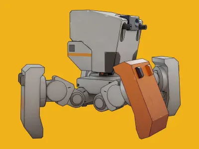 Patrol bot  Low-poly 3D model