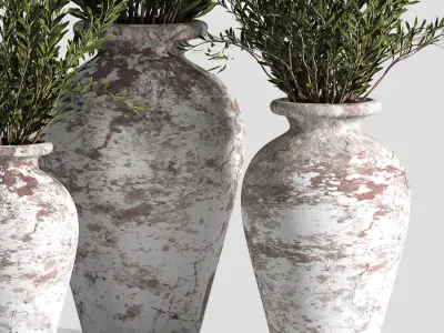 indoor plant set 15 3D model
