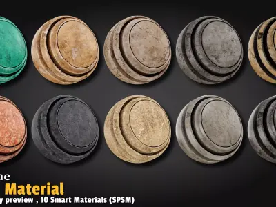 20 Stone Smart Material Substance 3d Painter Texture