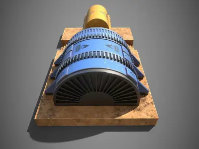 Turbine Generator Low-poly 3D model