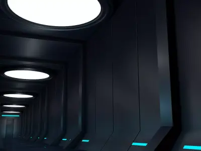 Sci Fi Tunnel 3D model 56