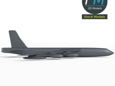 Stylized strategic bomber 3D model