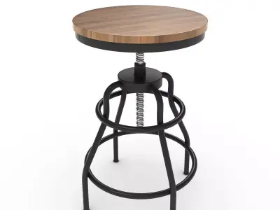 Industrial Mansard Stool 3D model purchase
