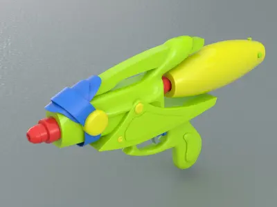 laos Water Gun Low-poly 3D model