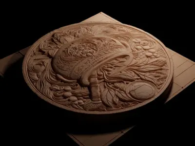 Cauldron CNC 3d Print High Relief Sand Casting 3D print model