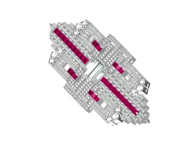 Antique Art Deco Vintage Diamond Brooch 3D print model