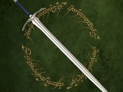 Glamdring sword Low-poly 3D model