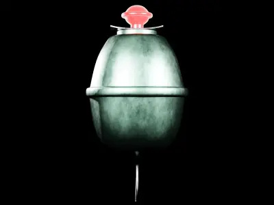 Eihandgranate M39 red - made in Blender Low-poly 3D model