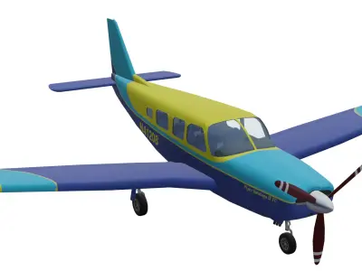 Piper PA-32 Saratoga Low-poly 3D model