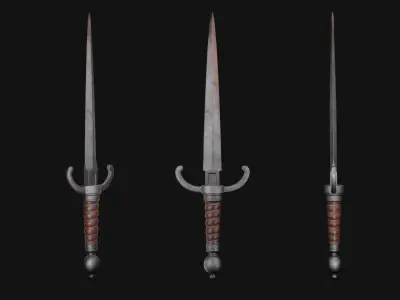 dagger game-ready Low-poly 3D model