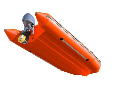 SOLAS RESCUE BOAT RHIB 3D model
