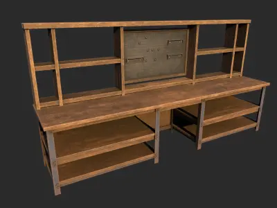 Worckbench Low-poly 3D model