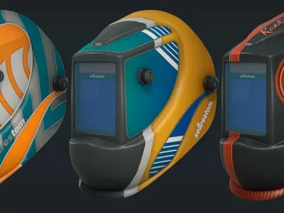 Welding mask Low-poly 3D model