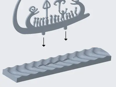 Viking petroglyph  3D print model
