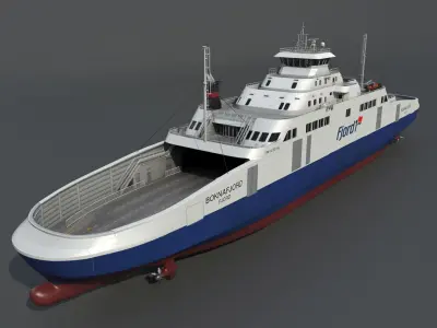Ship LNG Ferry 3D model