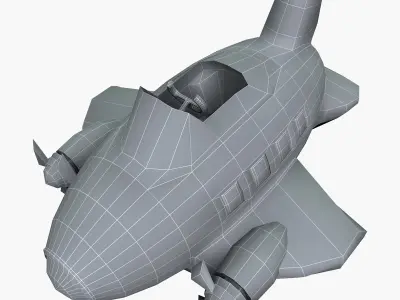 Toy airplane 3D model 5