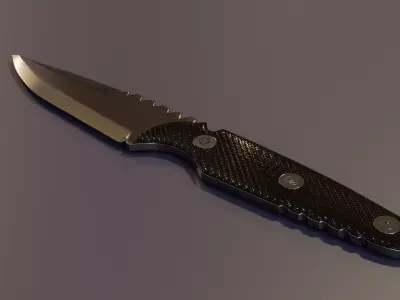Tactical Knife 3D Model 3D model