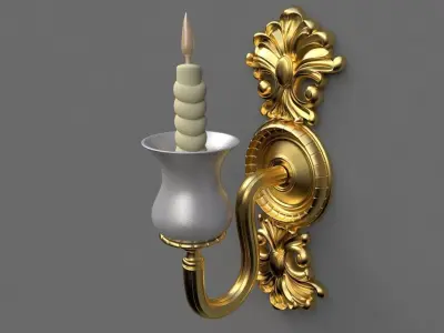 chandelier candle holder 3D model