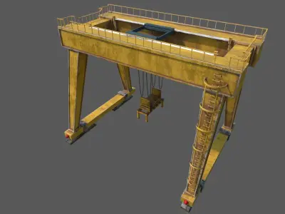 Cargo Crane Low-poly 3D model