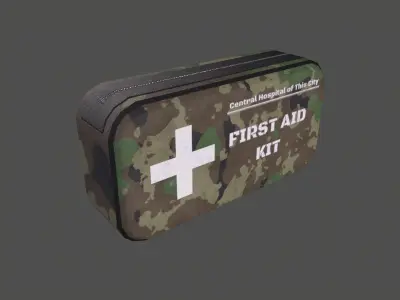 First Aid Bag Low-poly 3D model