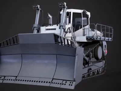 Mining Bulldozer Liebherr PR 776 PBR 3D model