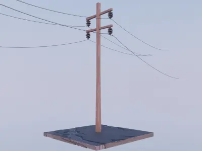 Electric Pole Free 3D model