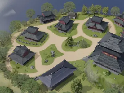Mountain Village 3D model get