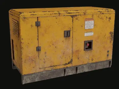 Fusebox old generator Low-poly 3D model