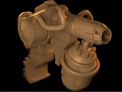 military-gun gun 3D model