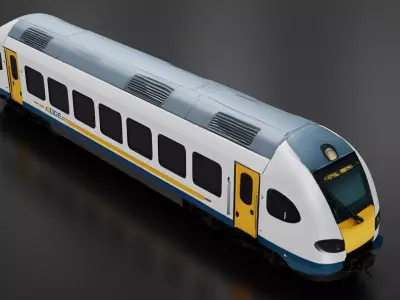 Siberian Train Long Distance Train 02 3D print model