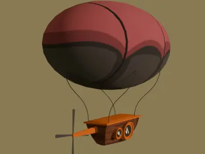 Flying Ship Free low-poly 3D model