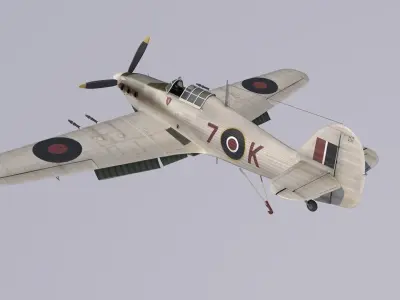 Hawker Hurricane MkIIC Carrier version 3D model