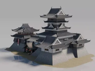 Traditional Japanese House 27 3D model