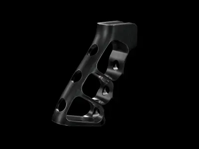 Tactical Dynamics Skeletonized Grip Black Low-poly 3D model