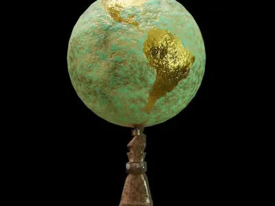 Antique Style Globe 3D model