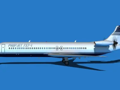 Boeing 7X7-1 Jet Fan V102 3D model