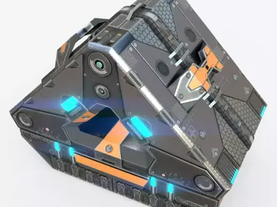 Sci fi device - Game Ready - Cyberpunk Low-poly 3D model