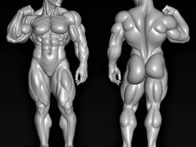 gym lady 3D print model
