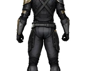 Vanguard of the Obsidian Order Elite Sentinel Armor Set Low-poly 3D model