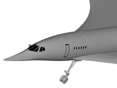 concorde jet 3D model