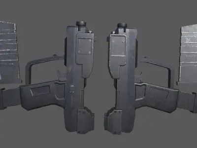 Pistol concept from halo Low-poly 3D model