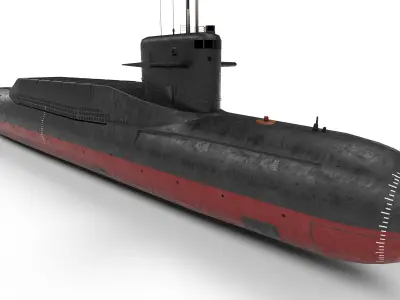 Type 094 jin class submarine Low-poly 3D model