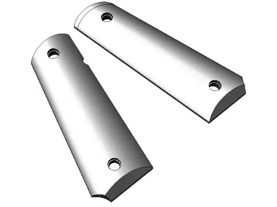 1911 plain grips 3D print model