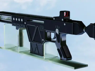SciFi weapon  Low-poly 3D model purchase