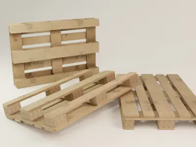 Euro Pallet Low-poly 3D model purchase