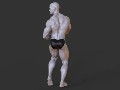 Bodybuilder Pose 3D print model 3