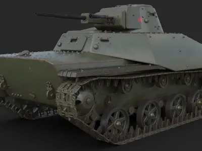 Tank T 40 Mental ray 3D model