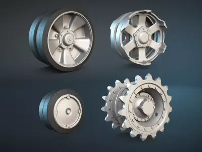 2S3 Akatsia Wheels High-Poly 3D model