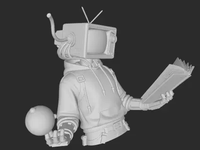 TvHead figure 3D print model