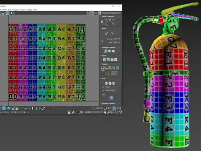 Fire Extinguisher game ready Low-poly PBR textures Low-poly 3D model